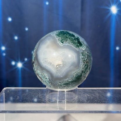 Moss Agate Sphere – 0.301 kg