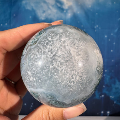 Moss Agate Sphere – 0.301 kg