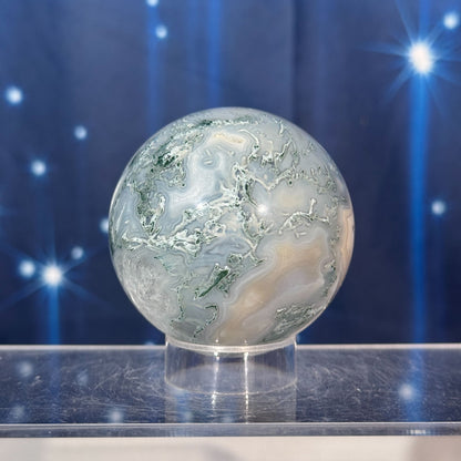 Moss Agate Sphere – 0.286 kg