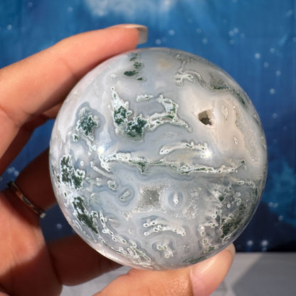 Moss Agate Sphere – 0.286 kg