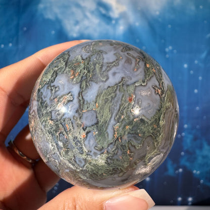 Moss Agate Sphere – 0.278 kg