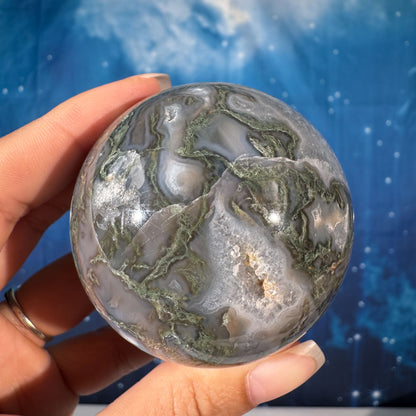 Moss Agate Sphere – 0.278 kg
