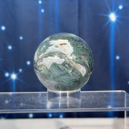 Moss Agate Sphere – 0.264 kg