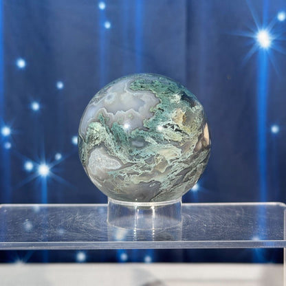Moss Agate Sphere – 0.264 kg