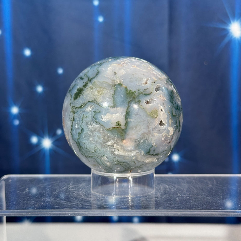 Moss Agate Sphere – 0.301 kg