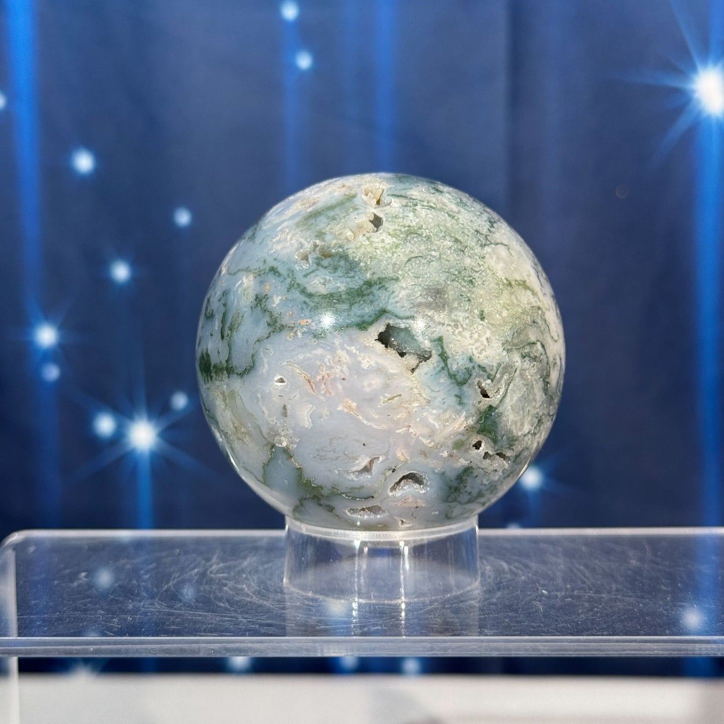 Moss Agate Sphere – 0.301 kg