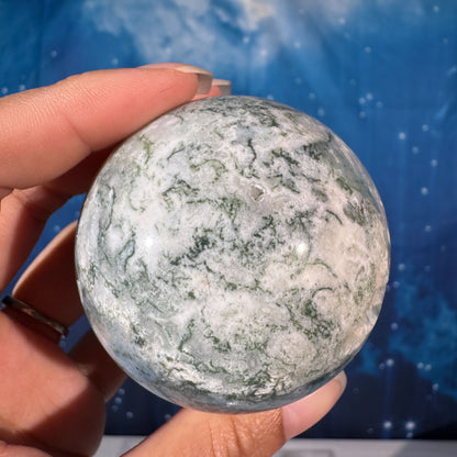 Moss Agate Sphere – 0.301 kg