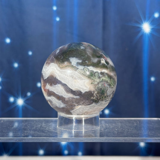 Moss Agate Sphere – 0.272 kg