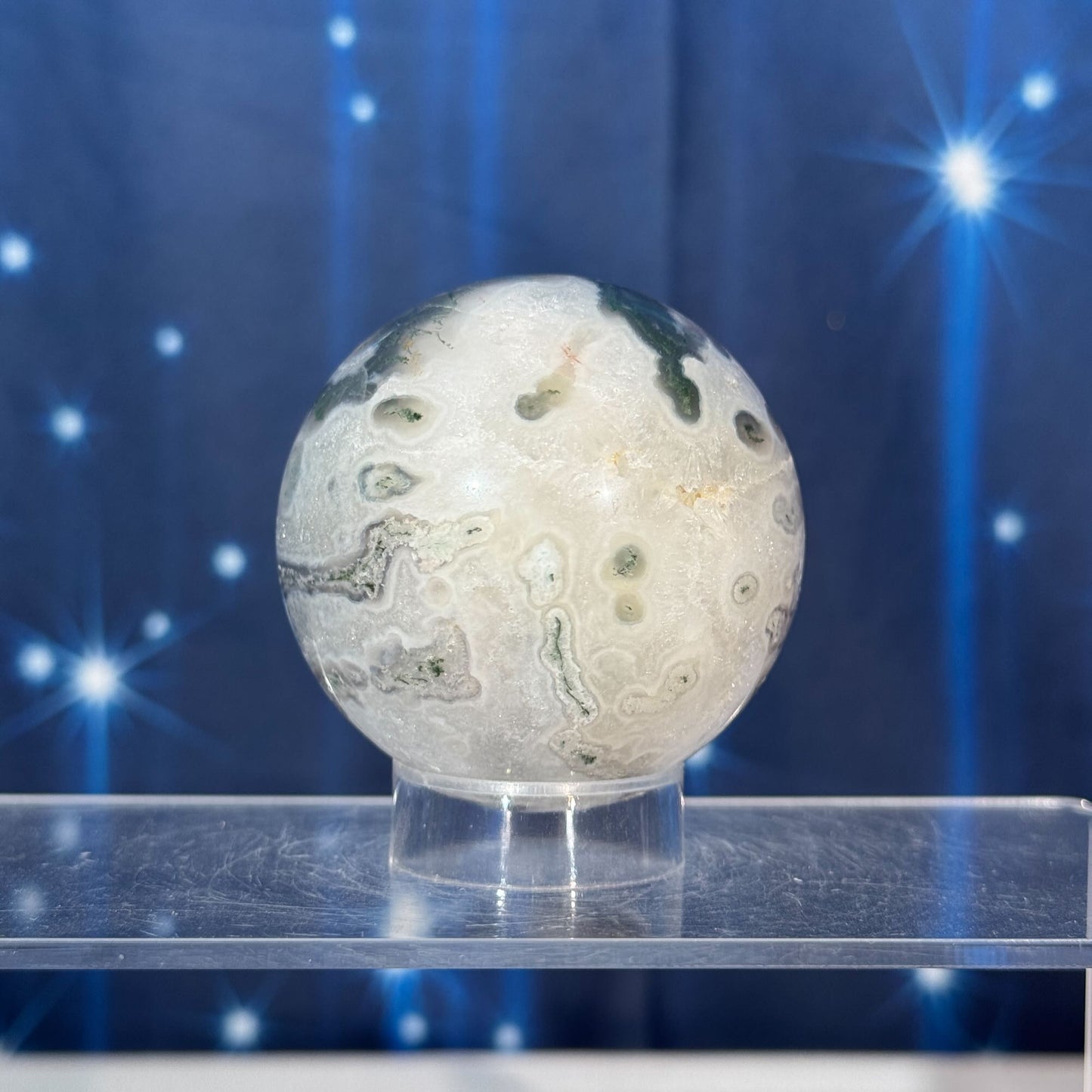 Moss Agate Sphere – 0.272 kg