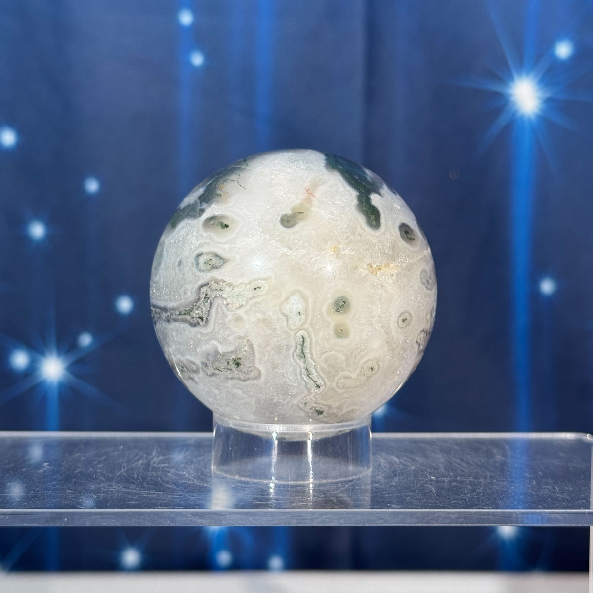 Moss Agate Sphere – 0.272 kg
