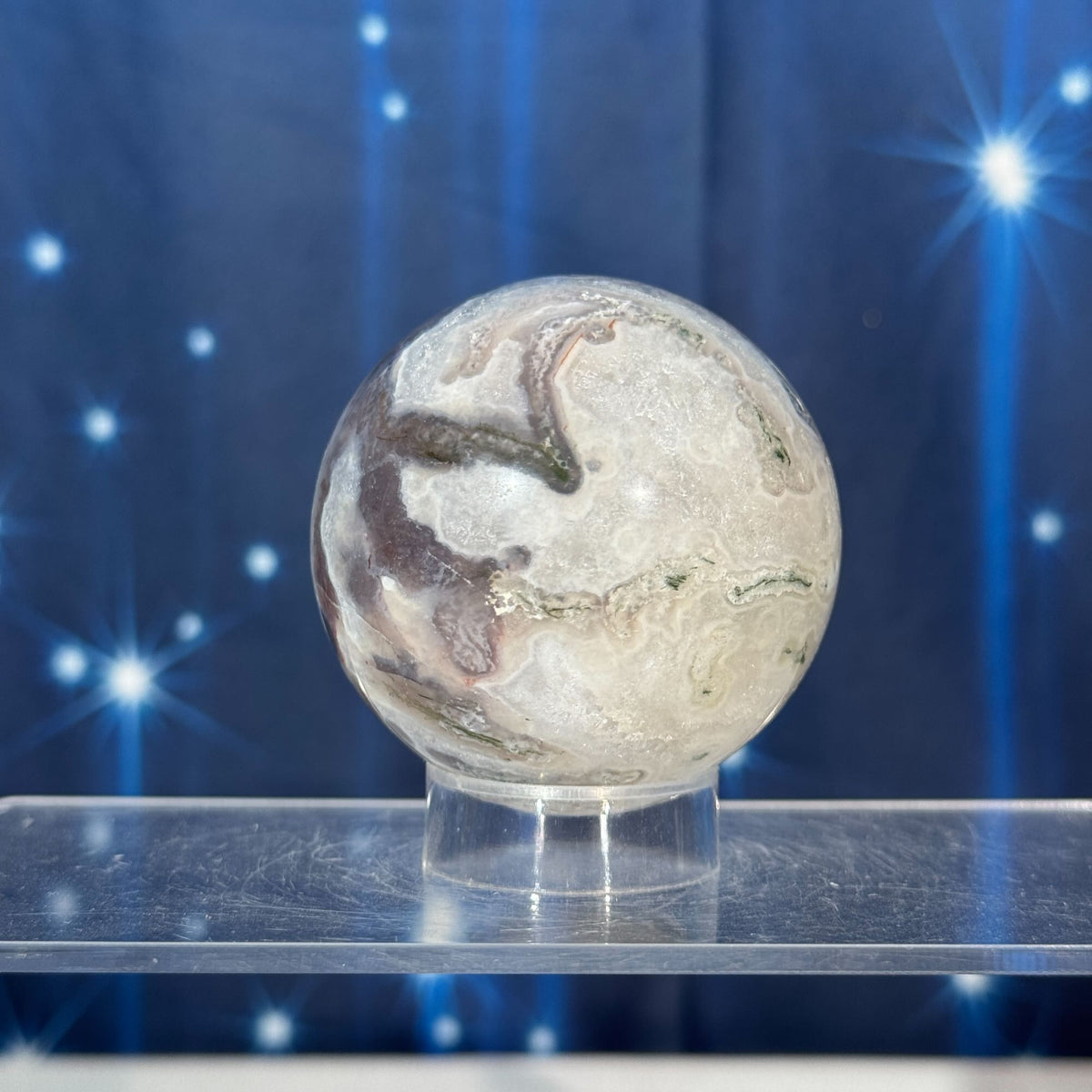 Moss Agate Sphere – 0.272 kg