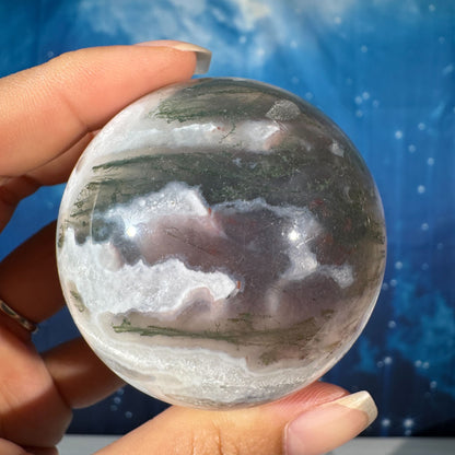 Moss Agate Sphere – 0.272 kg
