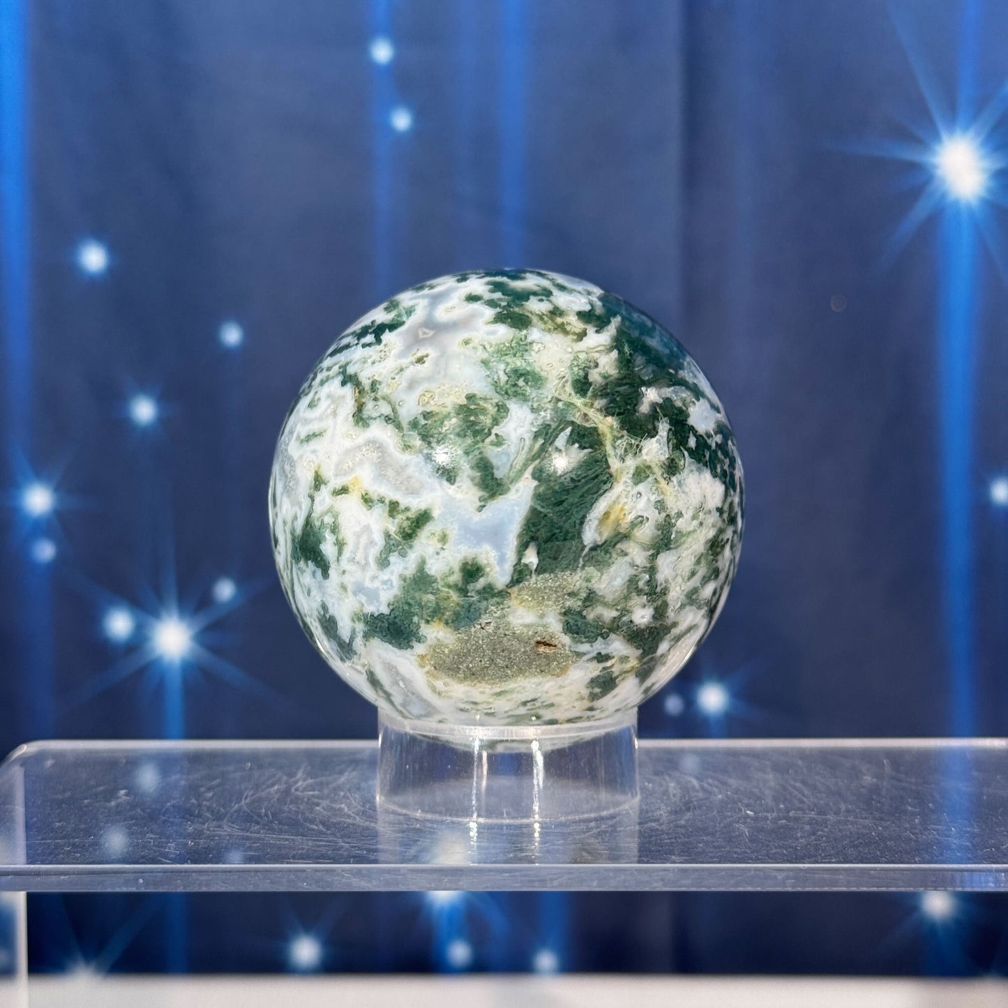 Moss Agate Sphere – 0.272 kg