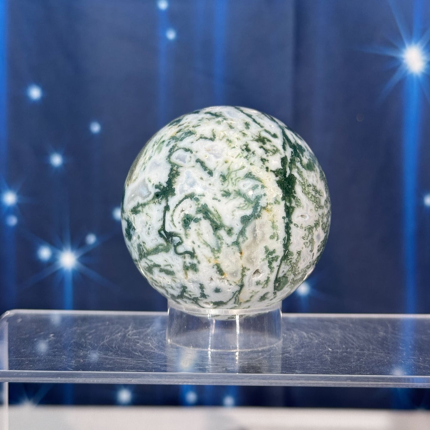 Moss Agate Sphere – 0.272 kg