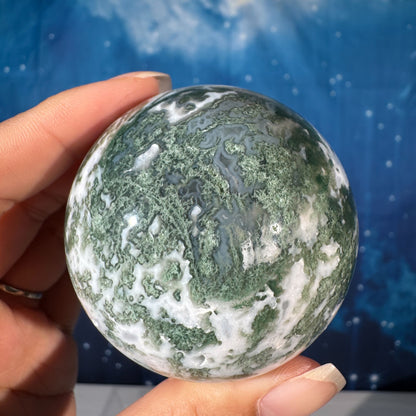 Moss Agate Sphere – 0.272 kg
