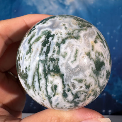 Moss Agate Sphere – 0.272 kg