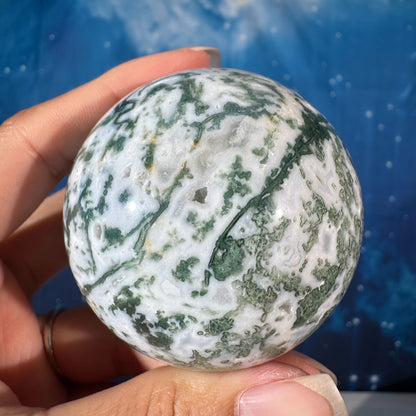 Moss Agate Sphere – 0.272 kg