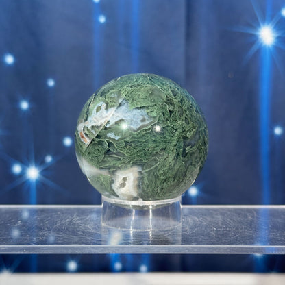 Moss Agate Sphere – 0.215 kg