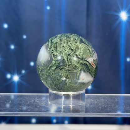 Moss Agate Sphere – 0.215 kg