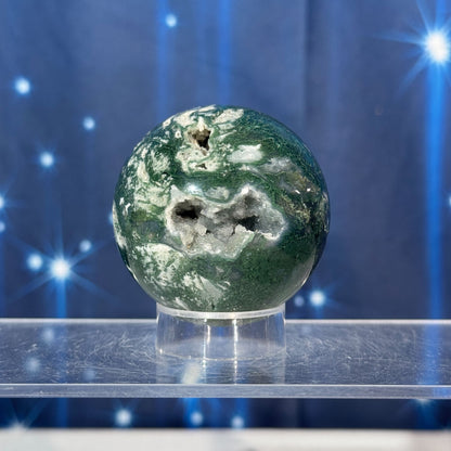 Moss Agate Sphere – 0.207 kg