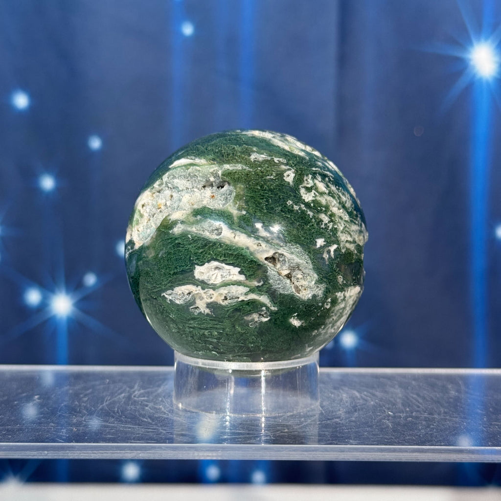 Moss Agate Sphere – 0.207 kg