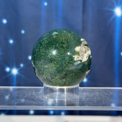 Moss Agate Sphere – 0.207 kg