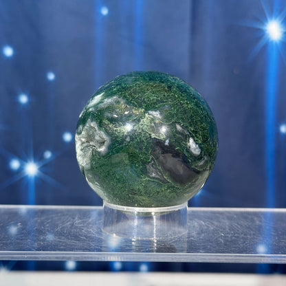 Moss Agate Sphere – 0.207 kg