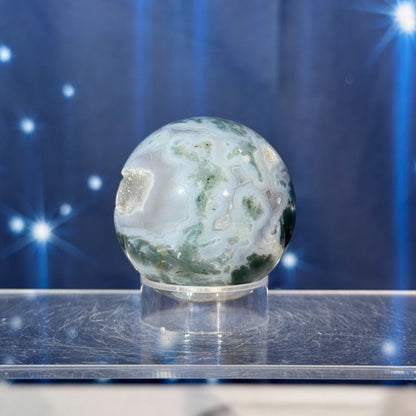 Moss Agate Sphere – 0.130 kg