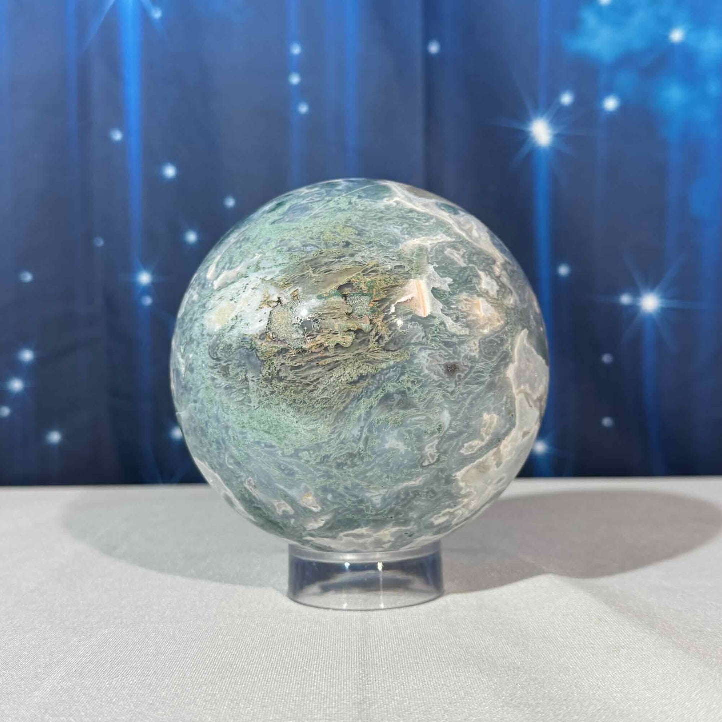 Moss Agate Sphere – 1.857 kg