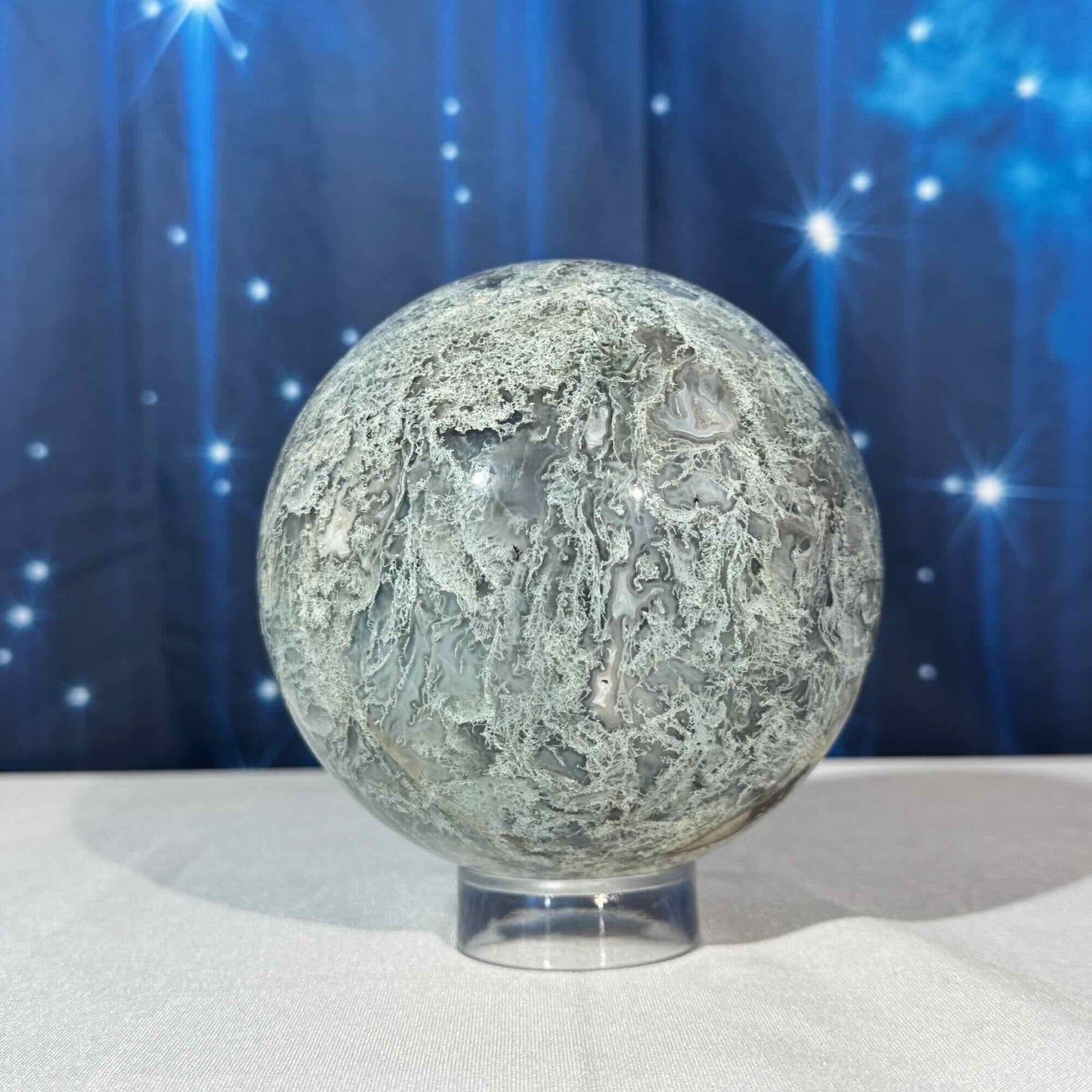 Moss Agate Sphere – 2.183 kg
