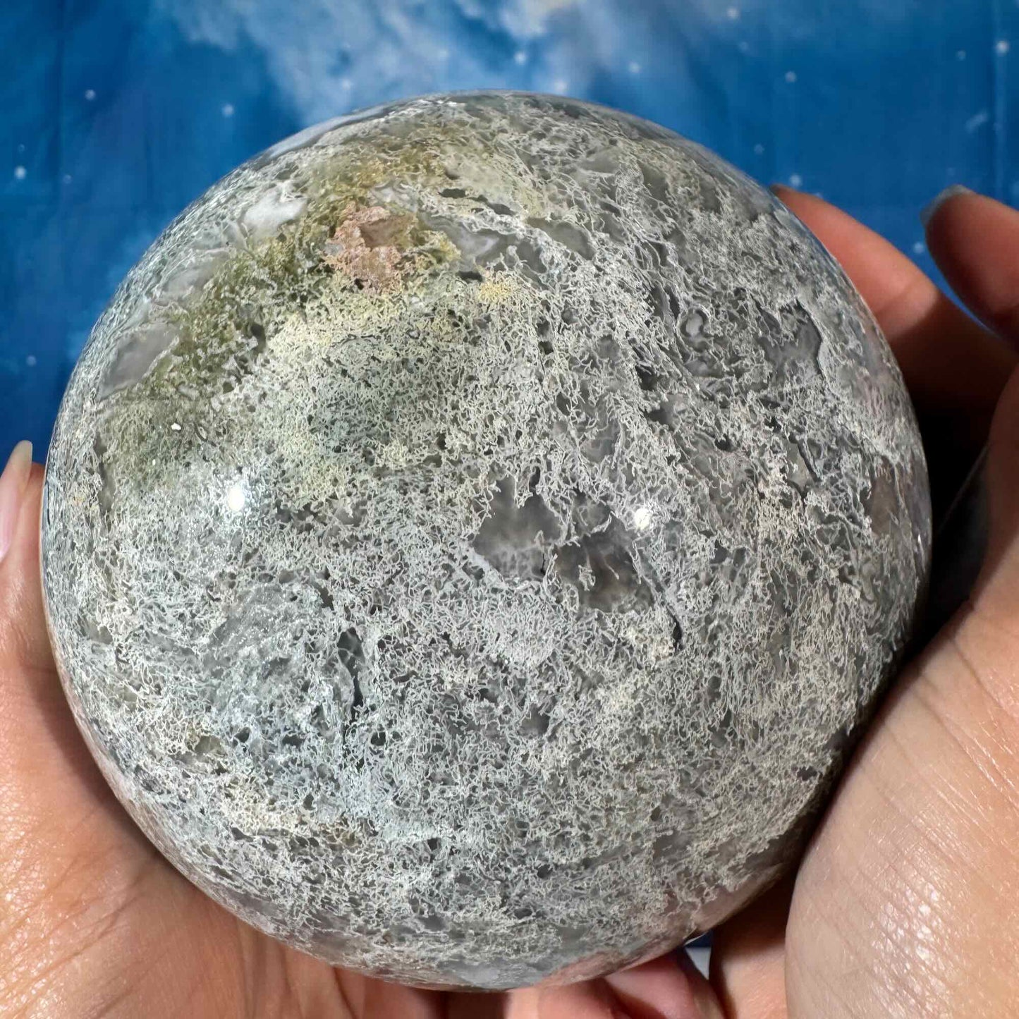 Moss Agate Sphere – 2.183 kg