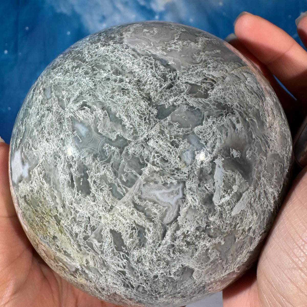 Moss Agate Sphere – 2.183 kg