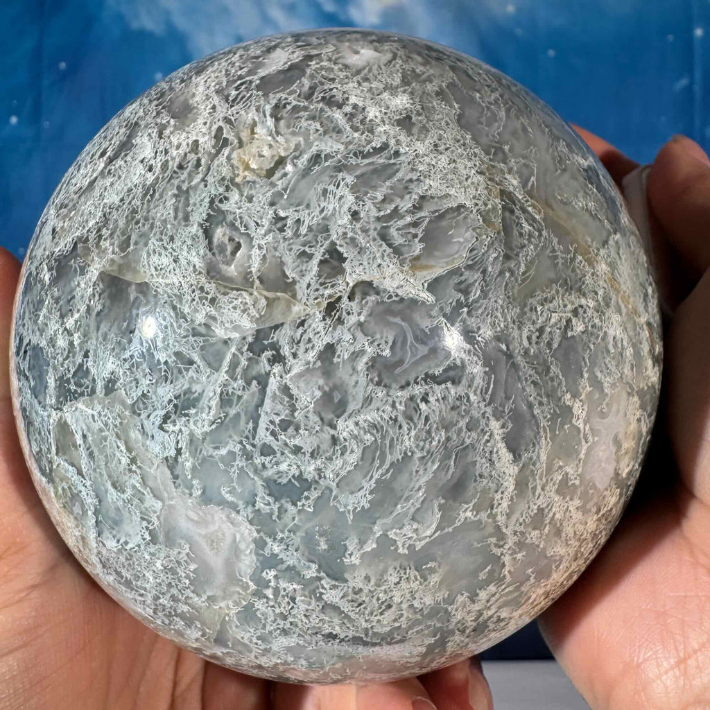 Moss Agate Sphere – 2.183 kg