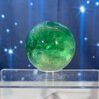 Green Fluorite Sphere – Rainbow Filled • 0.476 kg