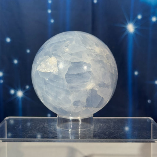 Blue Calcite Sphere – 0.632 kg