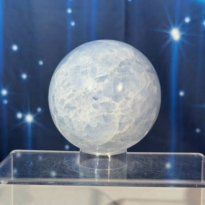 Blue Calcite Sphere – 0.632 kg