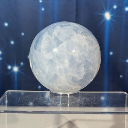 Blue Calcite Sphere – 0.632 kg