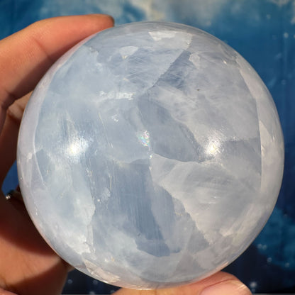 Blue Calcite Sphere – 0.632 kg