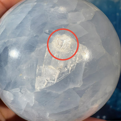 Blue Calcite Sphere – 0.632 kg
