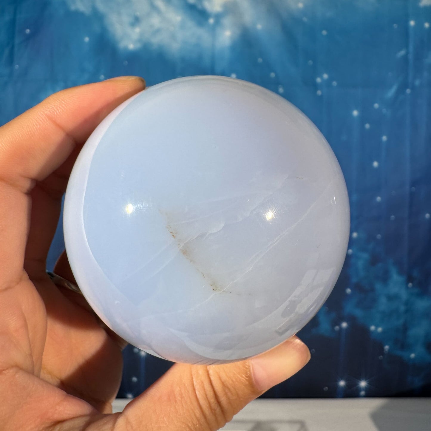 Blue Chalcedony Sphere – 0.524 kg
