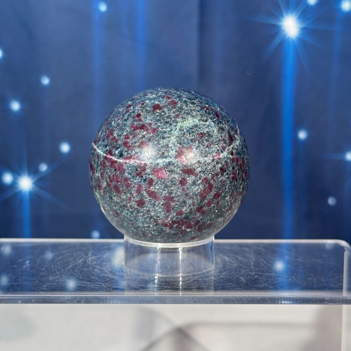 Ruby Kyanite Sphere – UV-Reactive • 0.357 kg