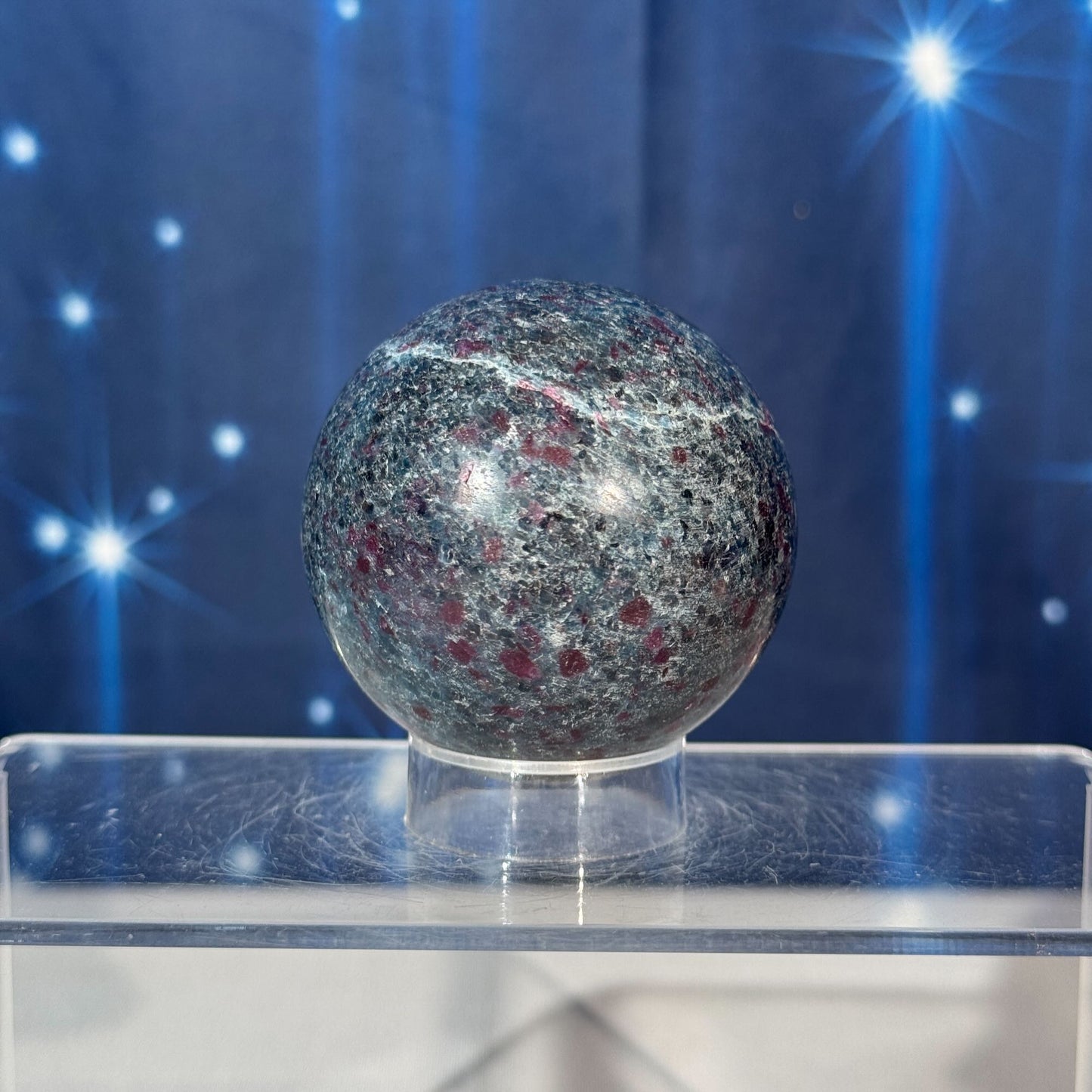Ruby Kyanite Sphere – UV-Reactive • 0.357 kg