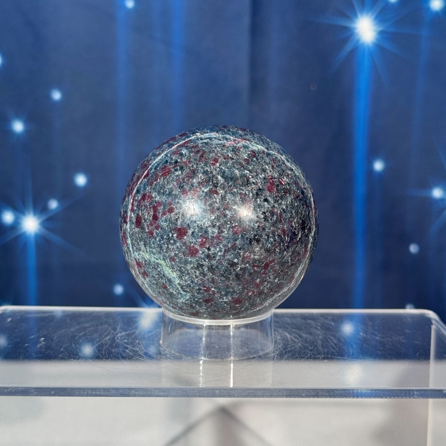 Ruby Kyanite Sphere – UV-Reactive • 0.357 kg