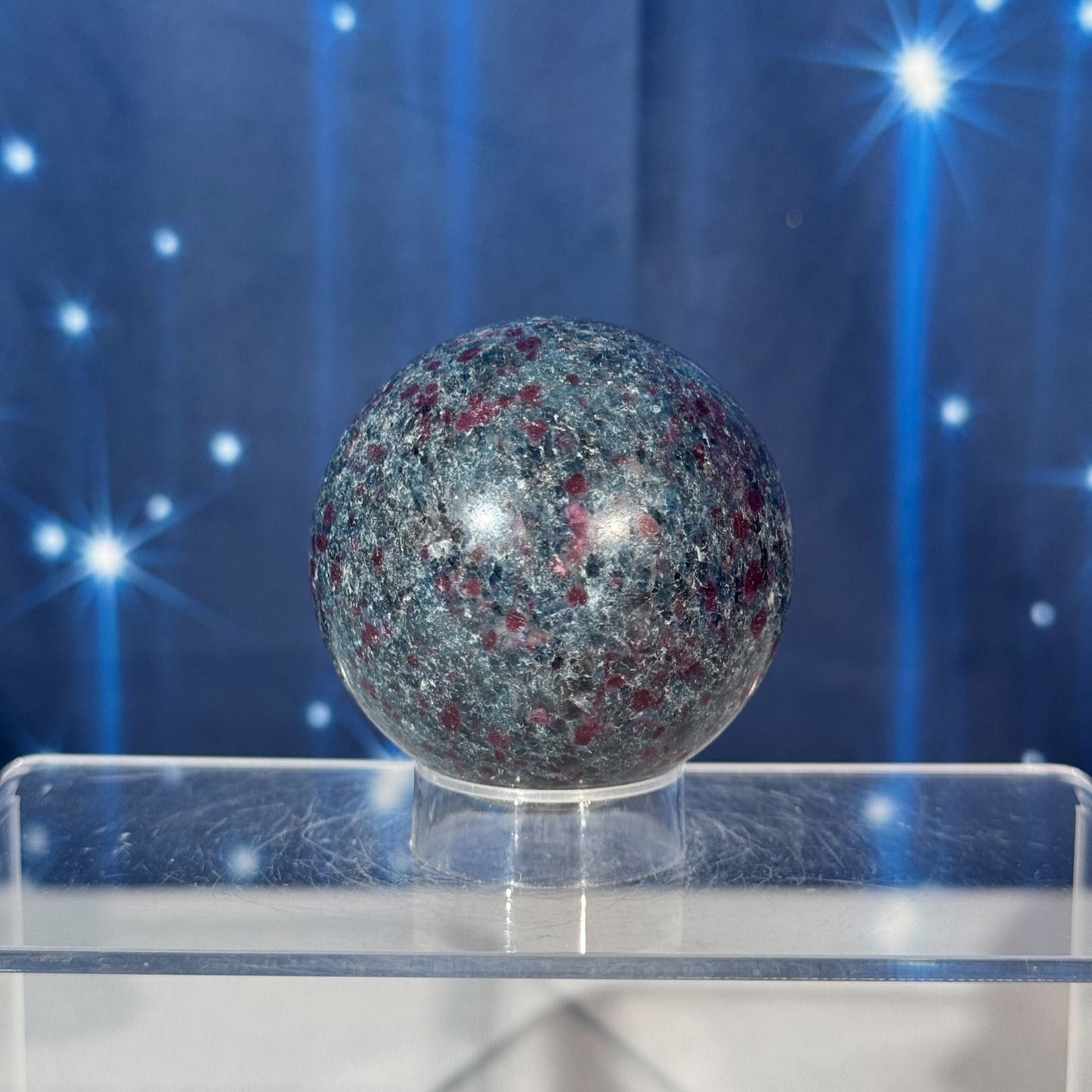 Ruby Kyanite Sphere – UV-Reactive • 0.357 kg