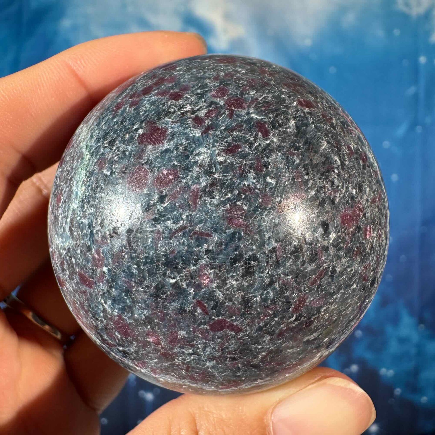 Ruby Kyanite Sphere – UV-Reactive • 0.357 kg