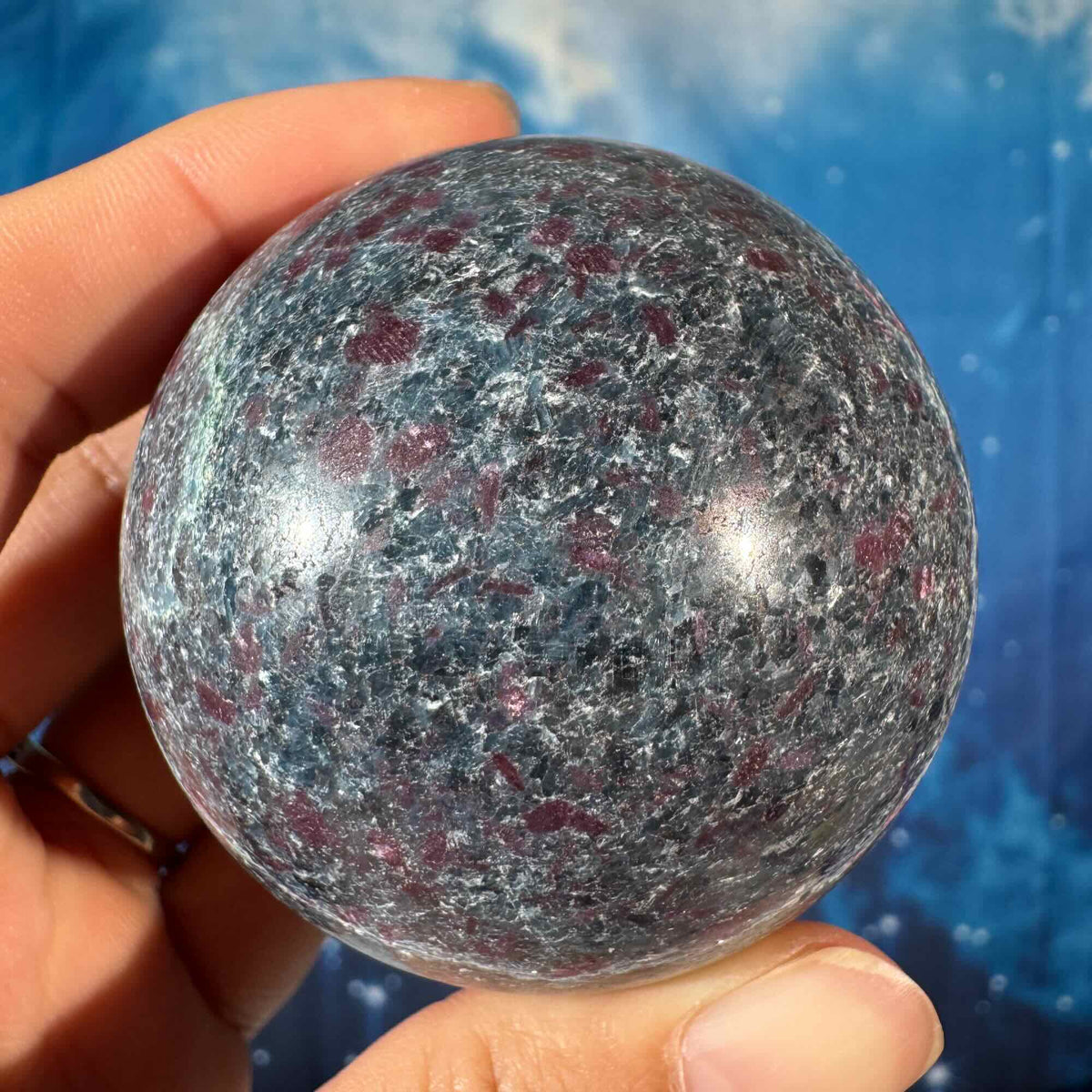 Ruby Kyanite Sphere – UV-Reactive • 0.357 kg