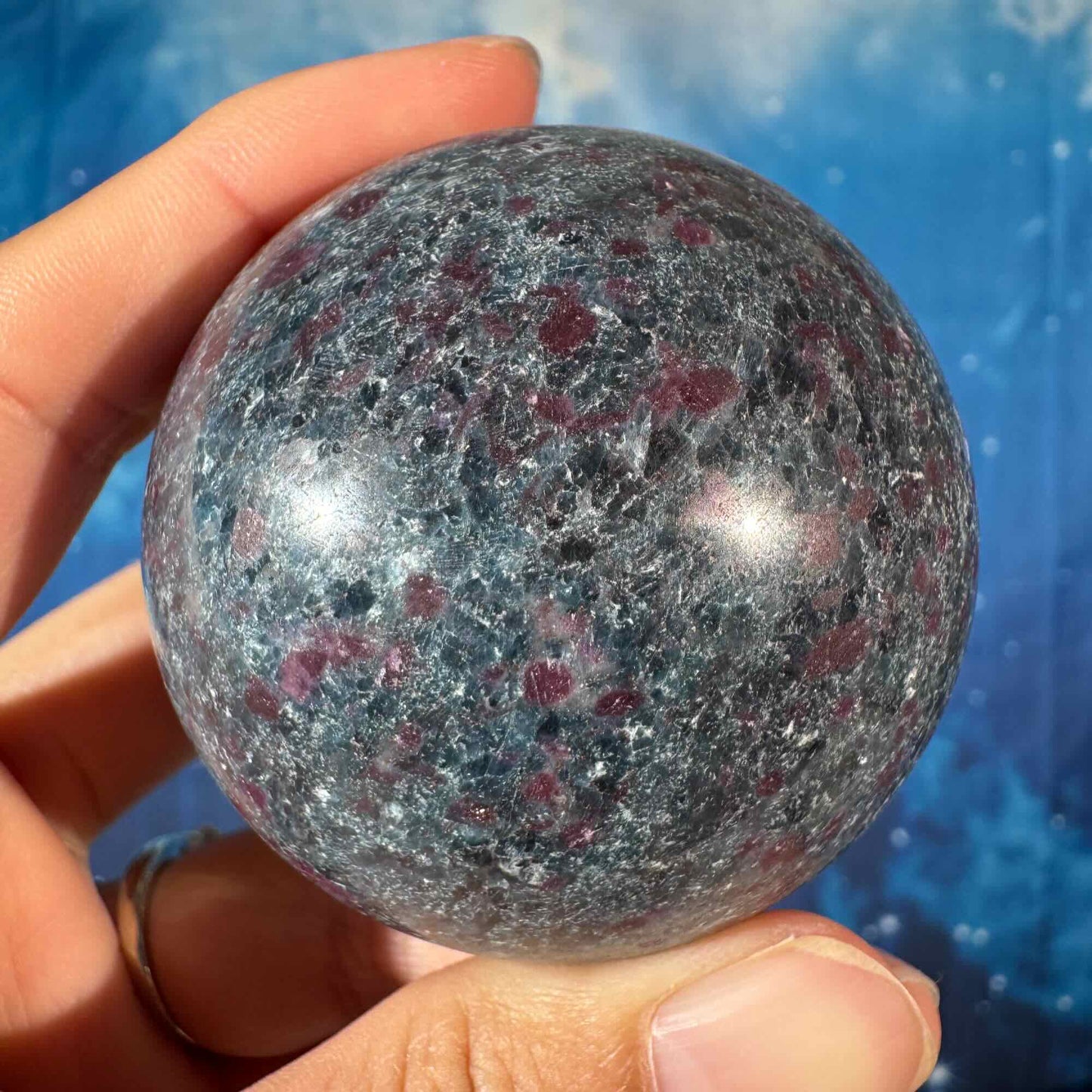 Ruby Kyanite Sphere – UV-Reactive • 0.357 kg
