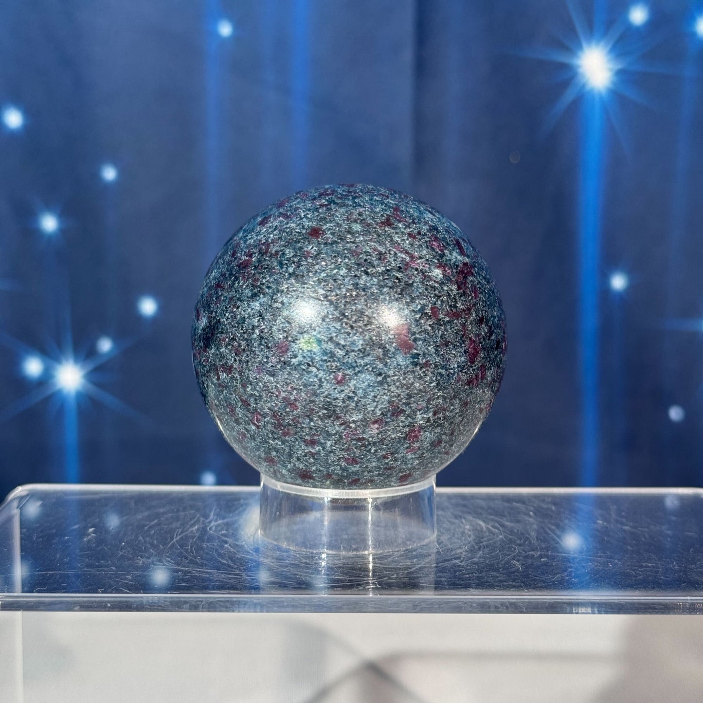 Ruby Kyanite Sphere – UV-Reactive • 0.371 kg
