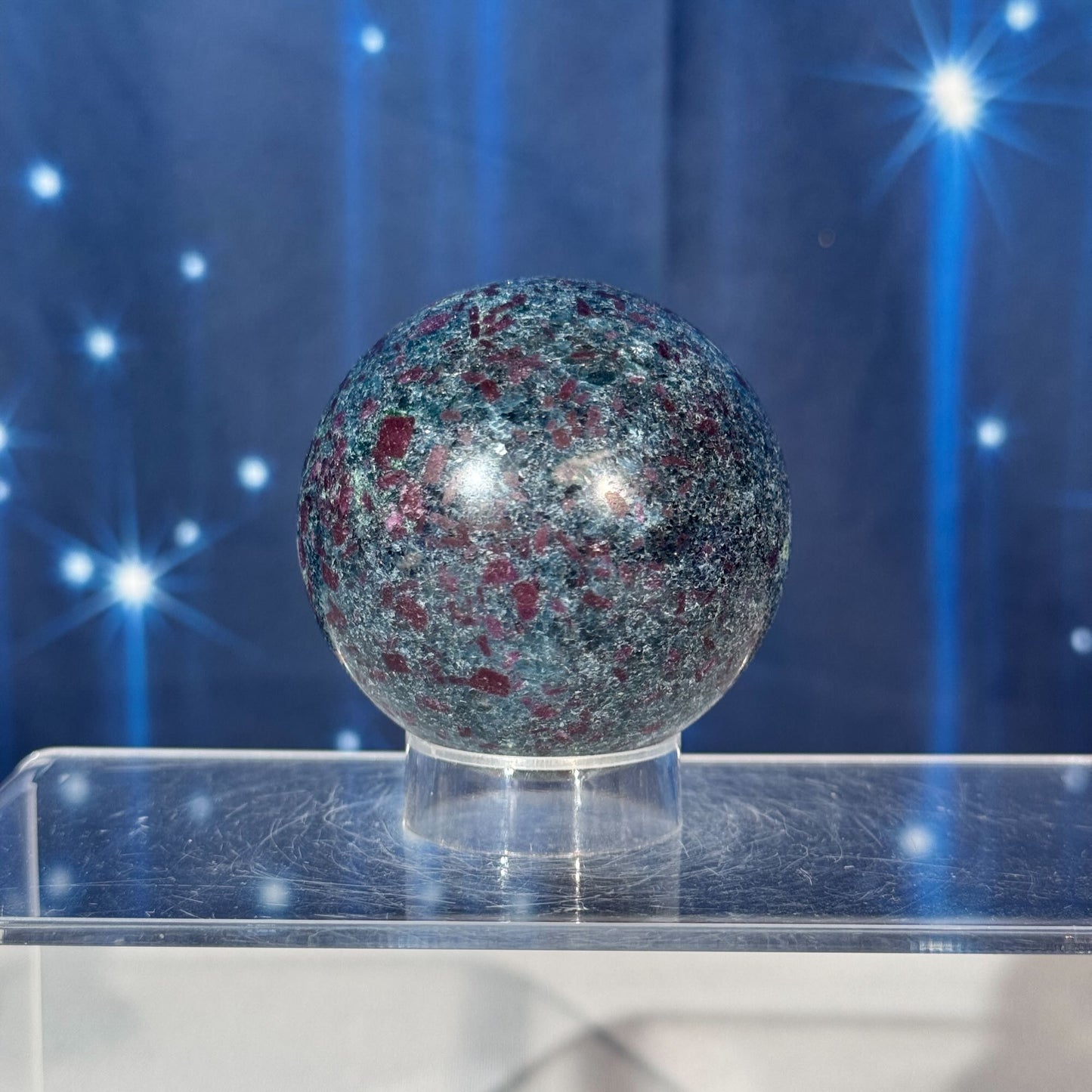Ruby Kyanite Sphere – UV-Reactive • 0.371 kg