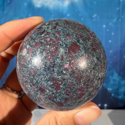 Ruby Kyanite Sphere – UV-Reactive • 0.371 kg